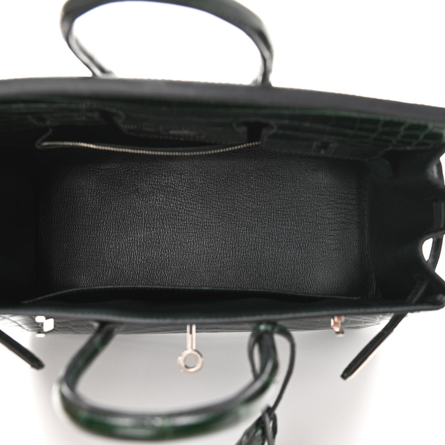 Shiny Niloticus Crocodile Birkin 25 Vert Fonce