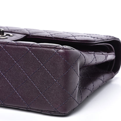 Chanel Caviar Quilted Jumbo Double Flap Dark Purple 9 of 11