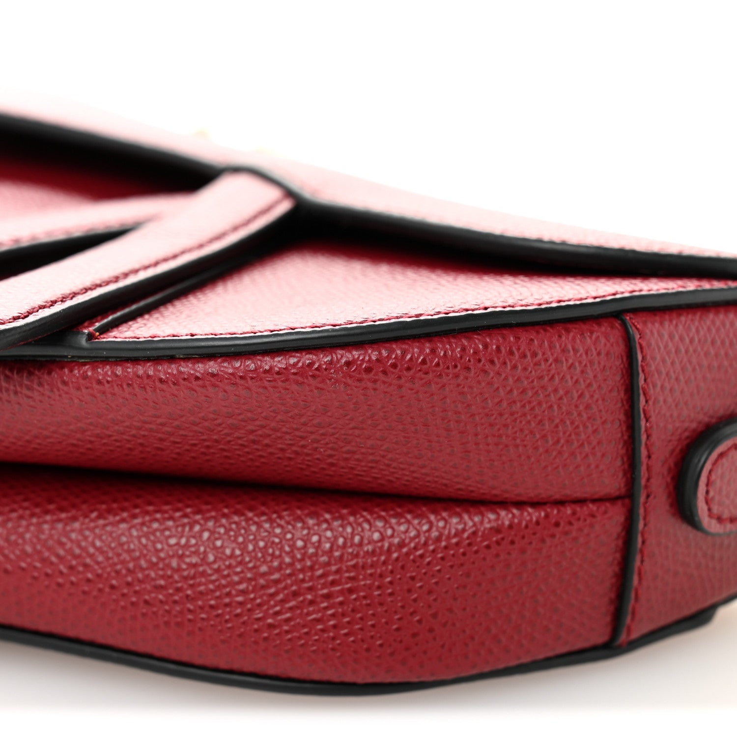 Christian Dior Grained Calfskin Mini Saddle Bag Red 10 of 10