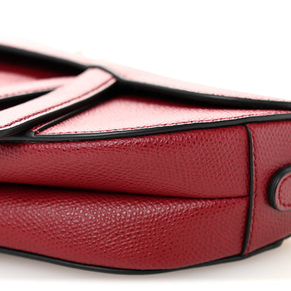 Christian Dior Grained Calfskin Mini Saddle Bag Red 10 of 10