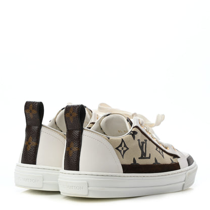 Louis Vuitton Calfskin Monogram Stellar Sneakers 36.5 Beige 4 of 8