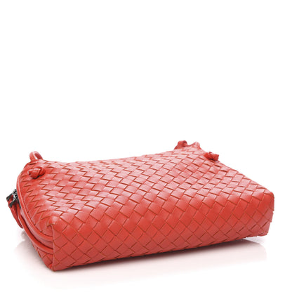 Bottega Veneta Nappa Intrecciato Nodini Crossbody Messenger New Red 4 of 10