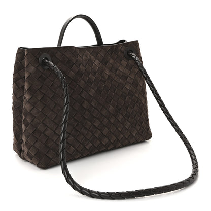 Bottega Veneta Suede Intrecciato Medium Andiamo Shoulder Bag Fondant 3 of 9