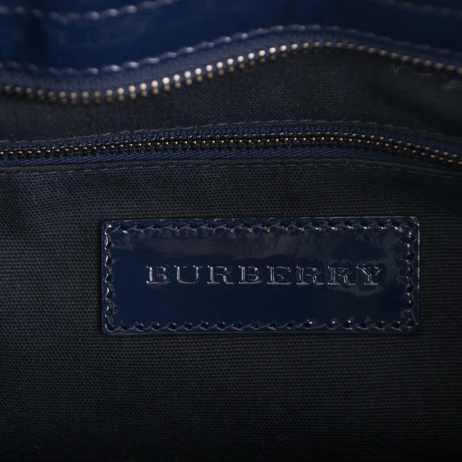 Burberry Patent Check Embossed Medium Craigwell Hobo Blue 6 of 8