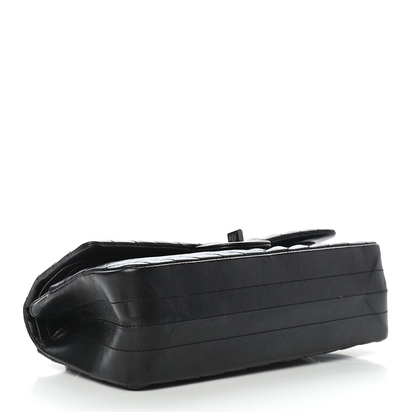 Aged Calfskin Quilted 2.55 Reissue 225 Flap So Black
