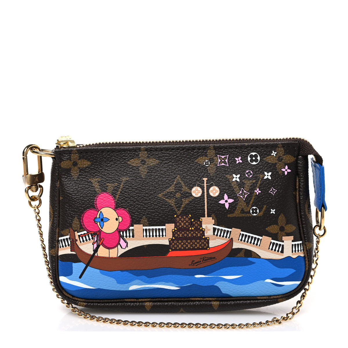 Monogram 2019 Christmas Animation Mini Venice Pochette Accessories Blue