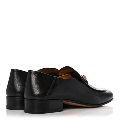 Gucci Goatskin Womens Horsebit Mid-Heel Loafers 39 Black 4 of 14