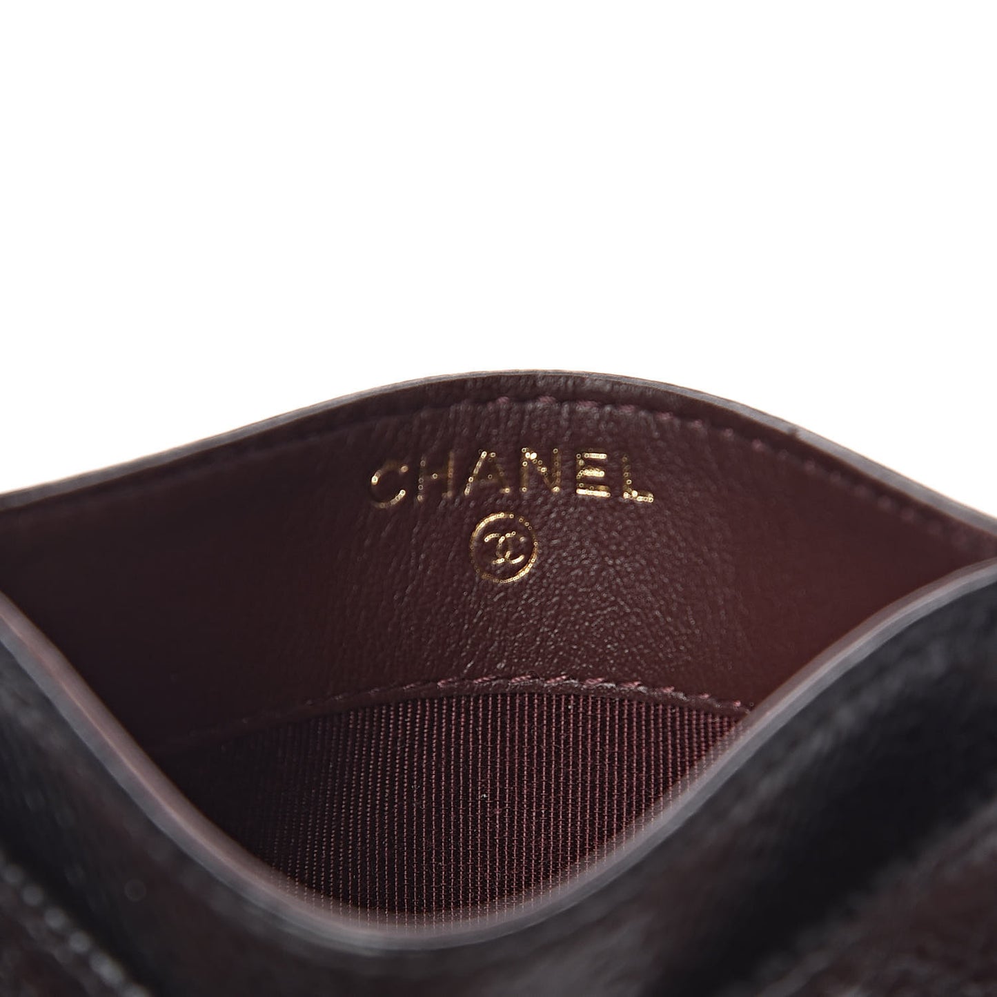 Caviar Quilted Card Holder Black