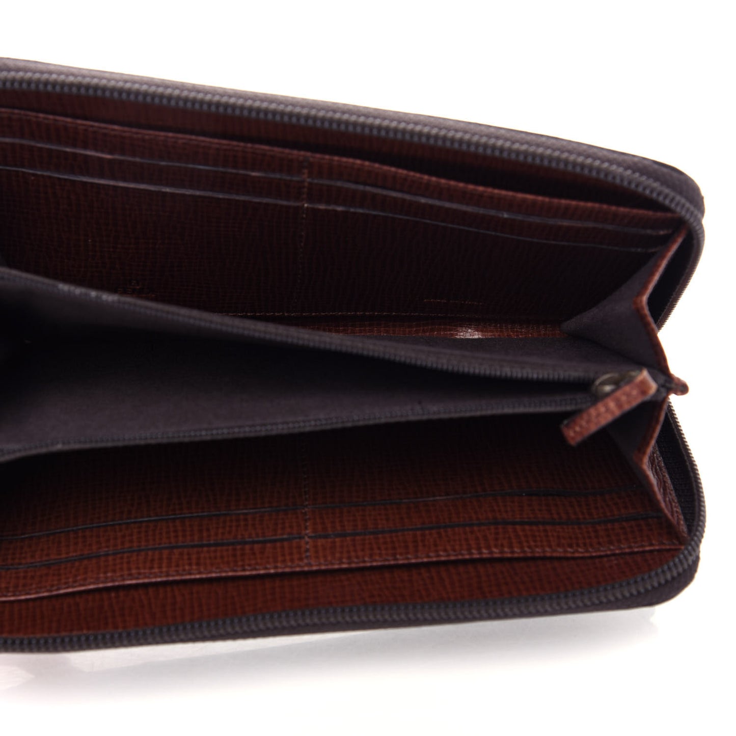 Zucca Spalmati Zip Around Wallet Tobacco Cioccolato
