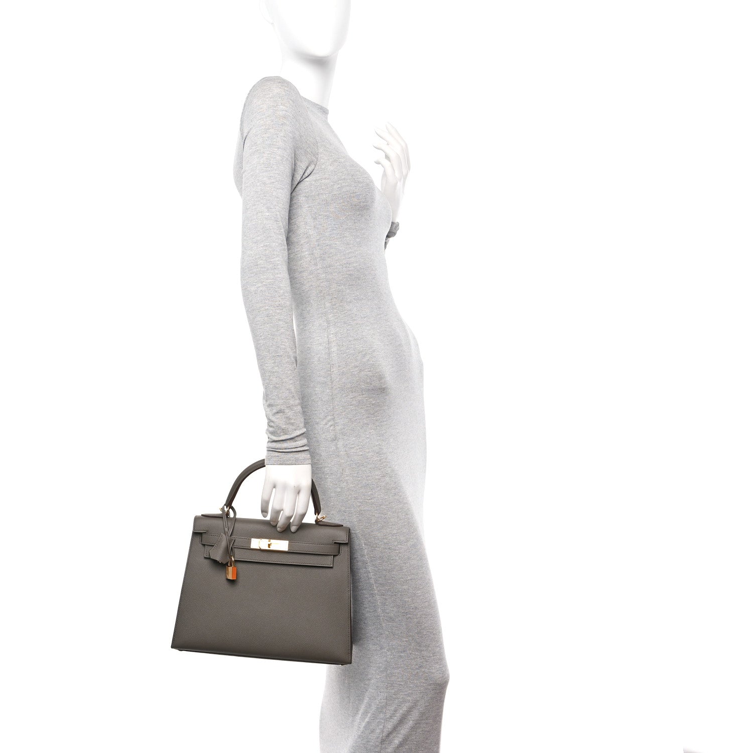 Hermes Epsom Kelly Sellier 28 Etain 2 of 11