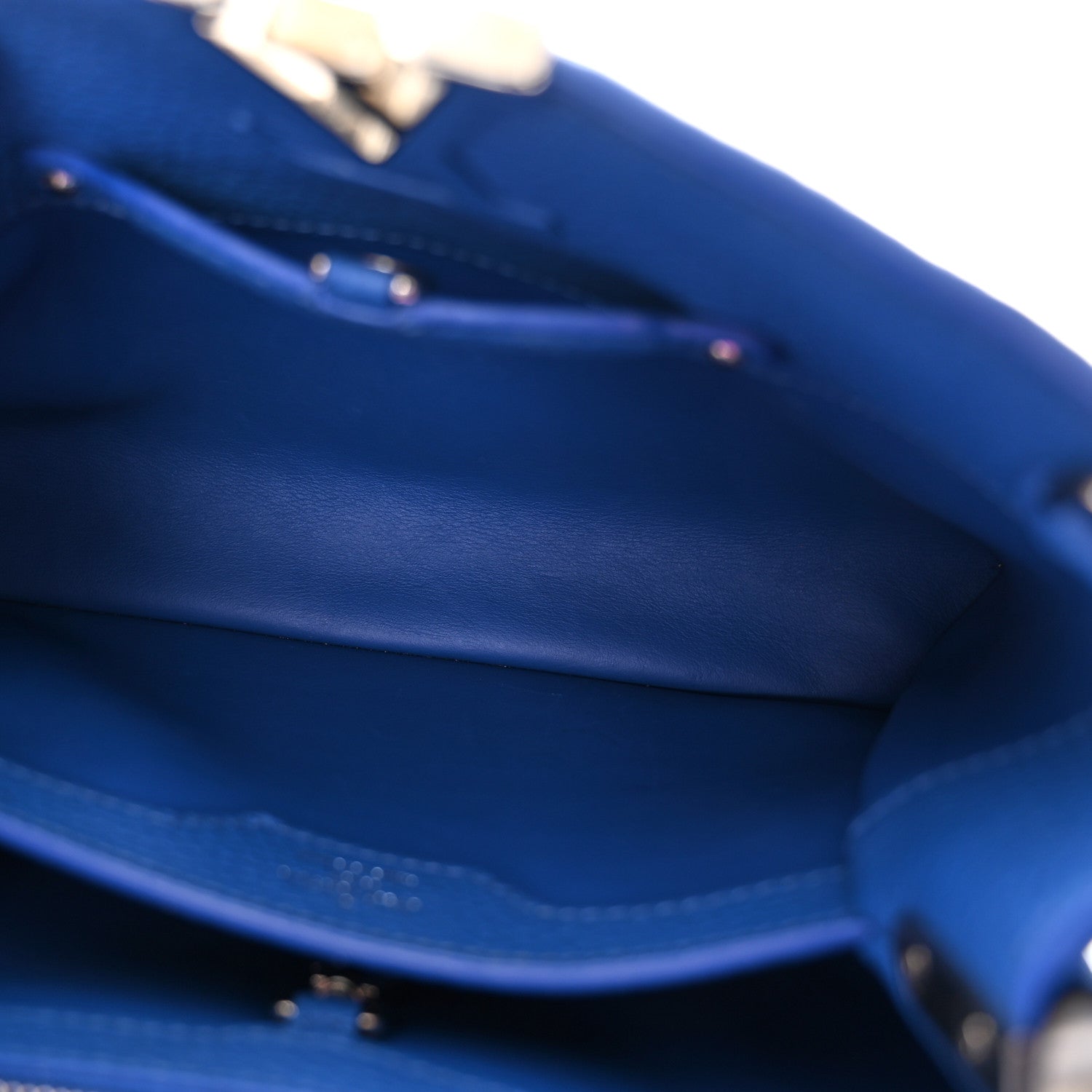 Louis Vuitton Taurillon Braided Capucines BB Blue 5 of 9