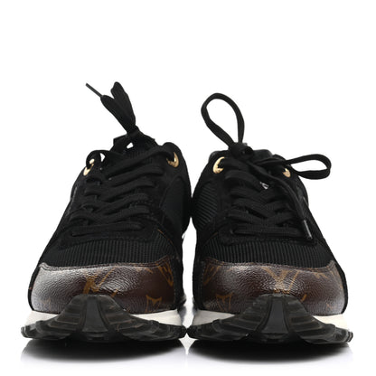 Louis Vuitton Suede Monogram Run Away Sneakers 37.5 Black 2 of 8