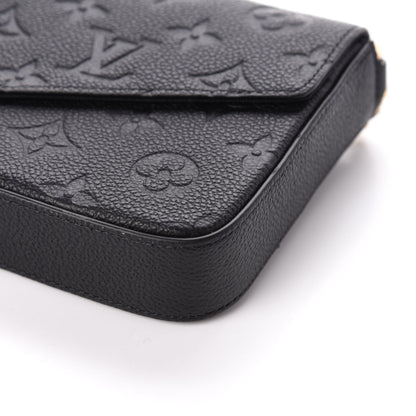 Louis Vuitton Empreinte Pochette Felicie Chain Wallet Black 9 of 9