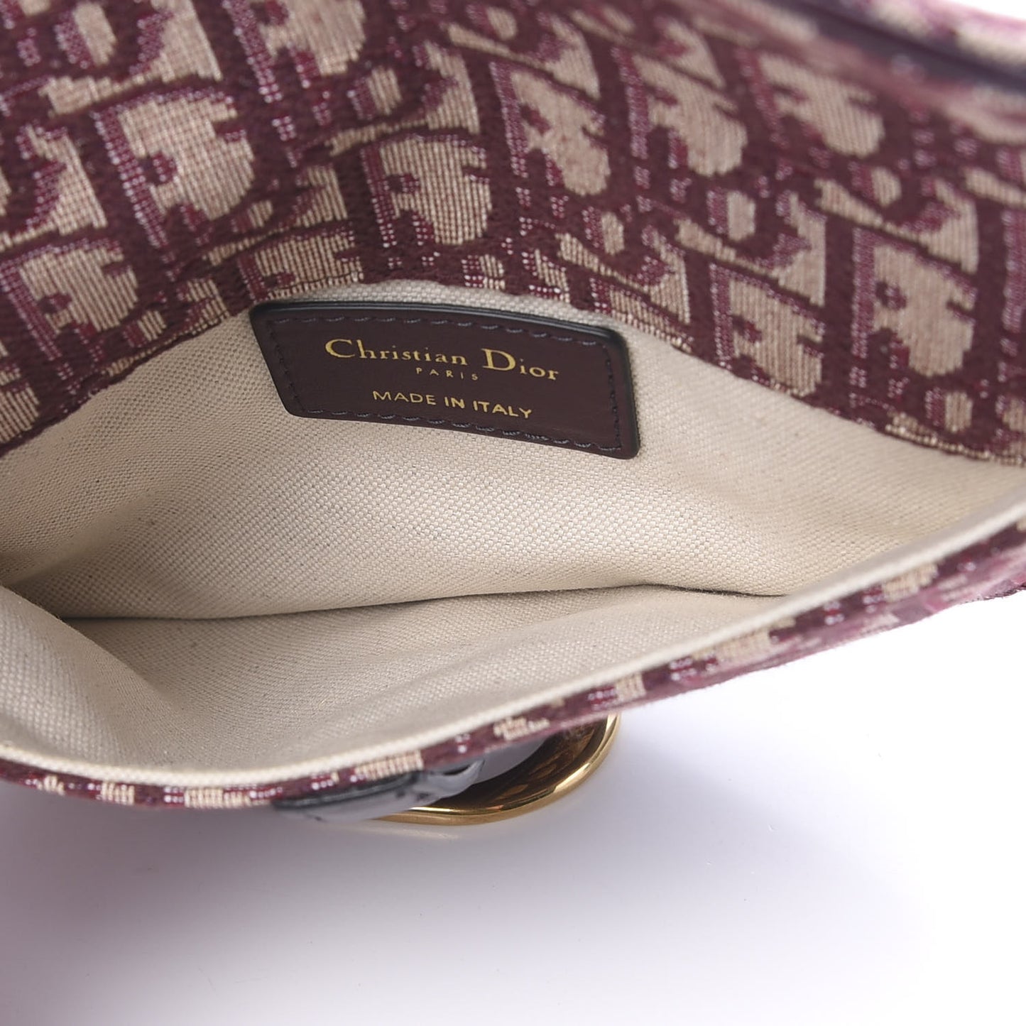 Oblique Saddle Belt Bag Bordeaux