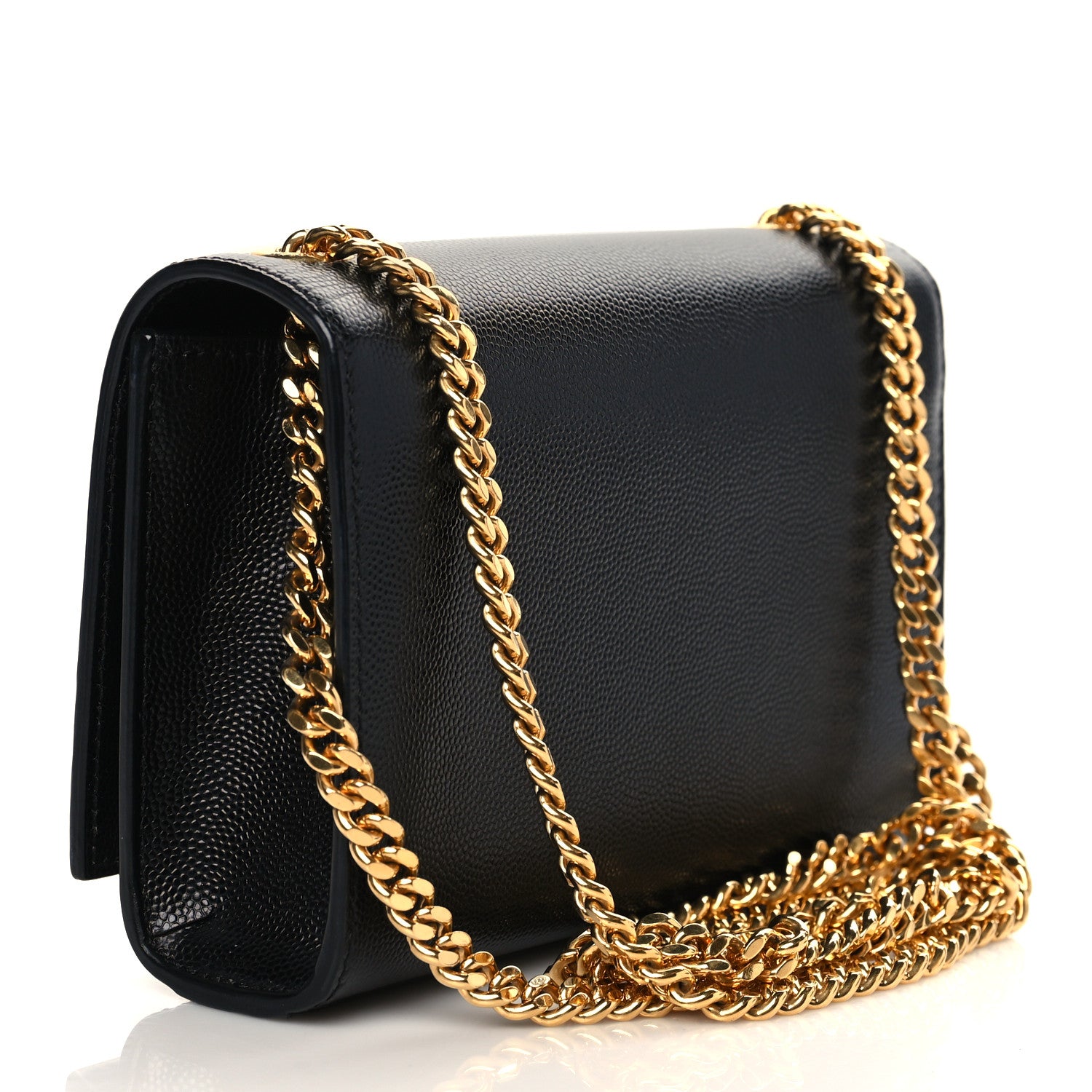 Saint Laurent Grain De Poudre Small Monogram Kate Satchel Black 3 of 6