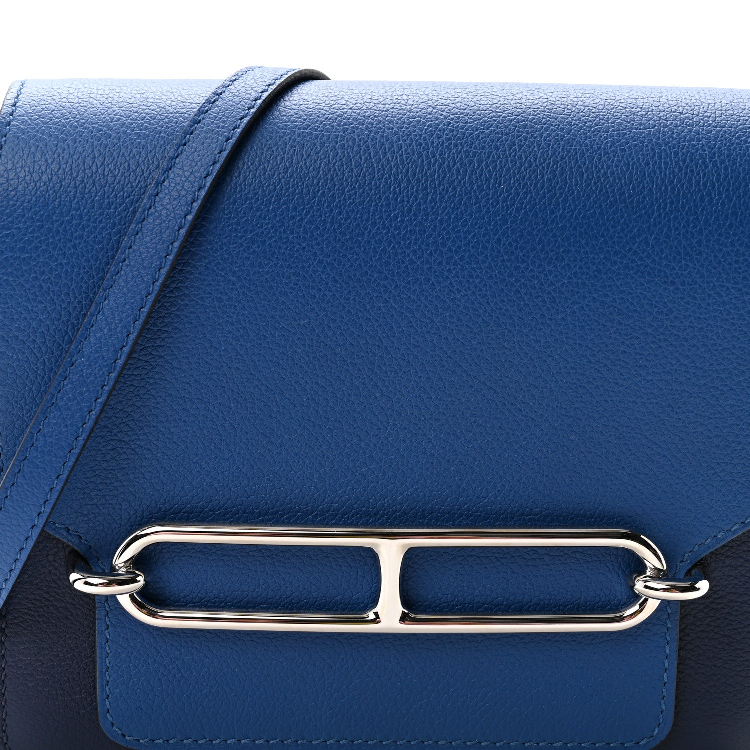 Hermes Evercolor Bi-color Mini Sac Roulis Bleu Saphir Bleu France 8 of 10