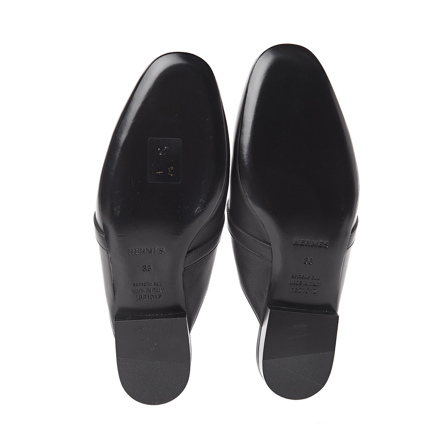 Calfskin Oz Mules 36 Black