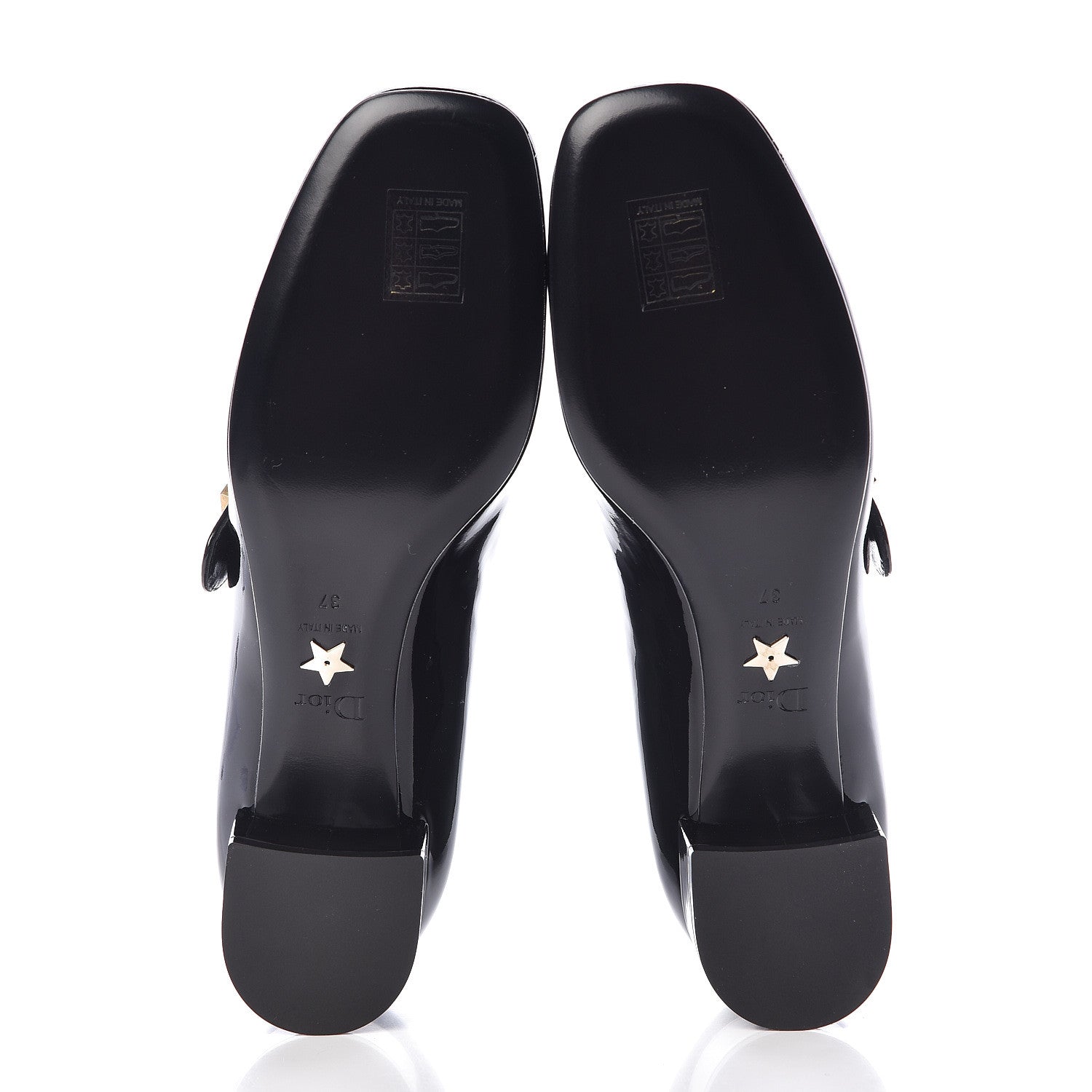 Christian Dior Patent Baby-D Ballet Pumps 37 Black 5 of 8
