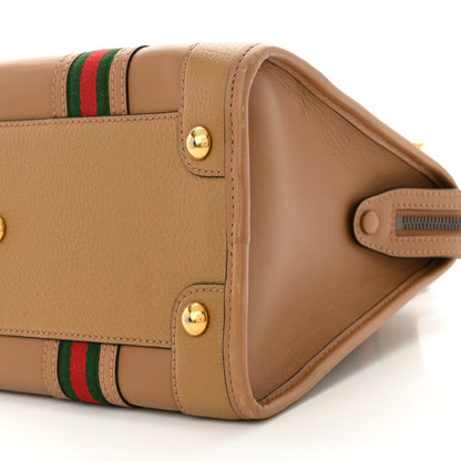 Gucci Koi Calfskin Medium Bauletto Duffle Top Handle Bag Tan 10 of 14