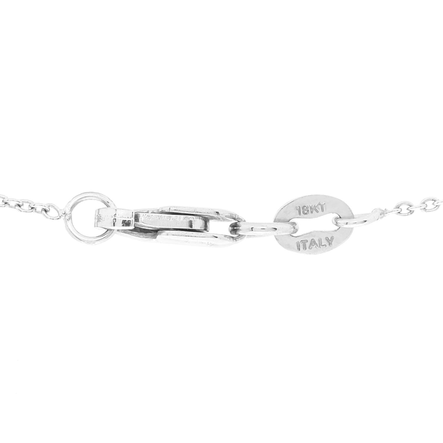 Roberto Coin 18K White Gold Diamond Small Tiny Treasures Circle Pendant Necklace 6 of 6
