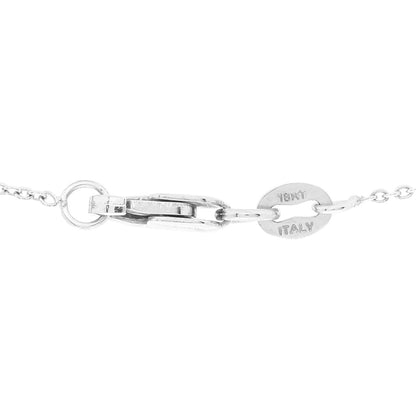 Roberto Coin 18K White Gold Diamond Small Tiny Treasures Circle Pendant Necklace 6 of 6