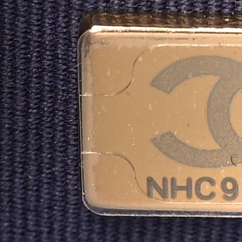 Denim Quilted Chanel 19 Wallet On Chain WOC Blue