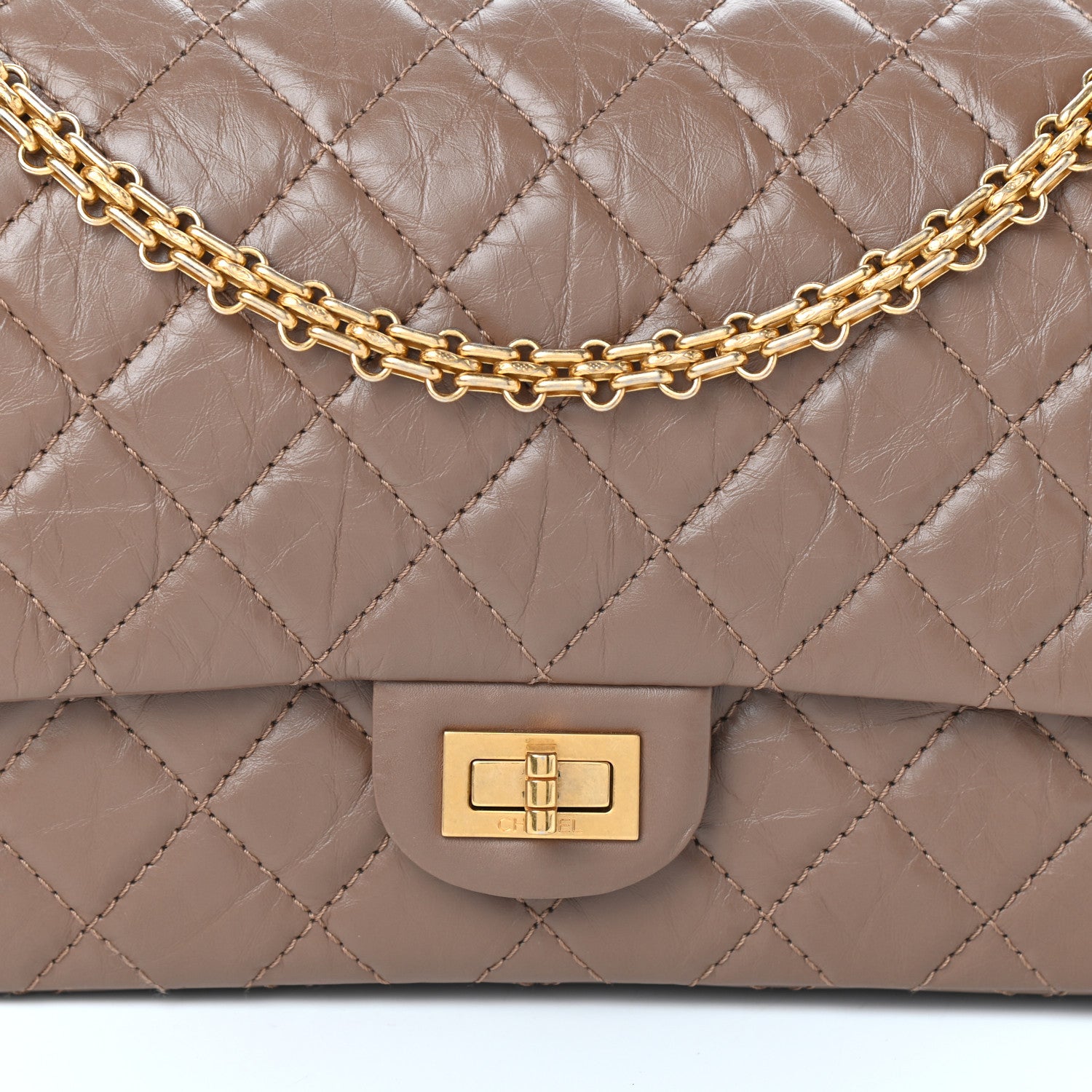 Chanel Aged Calfskin Quilted 2.55 Reissue 226 Flap Beige 8 of 10