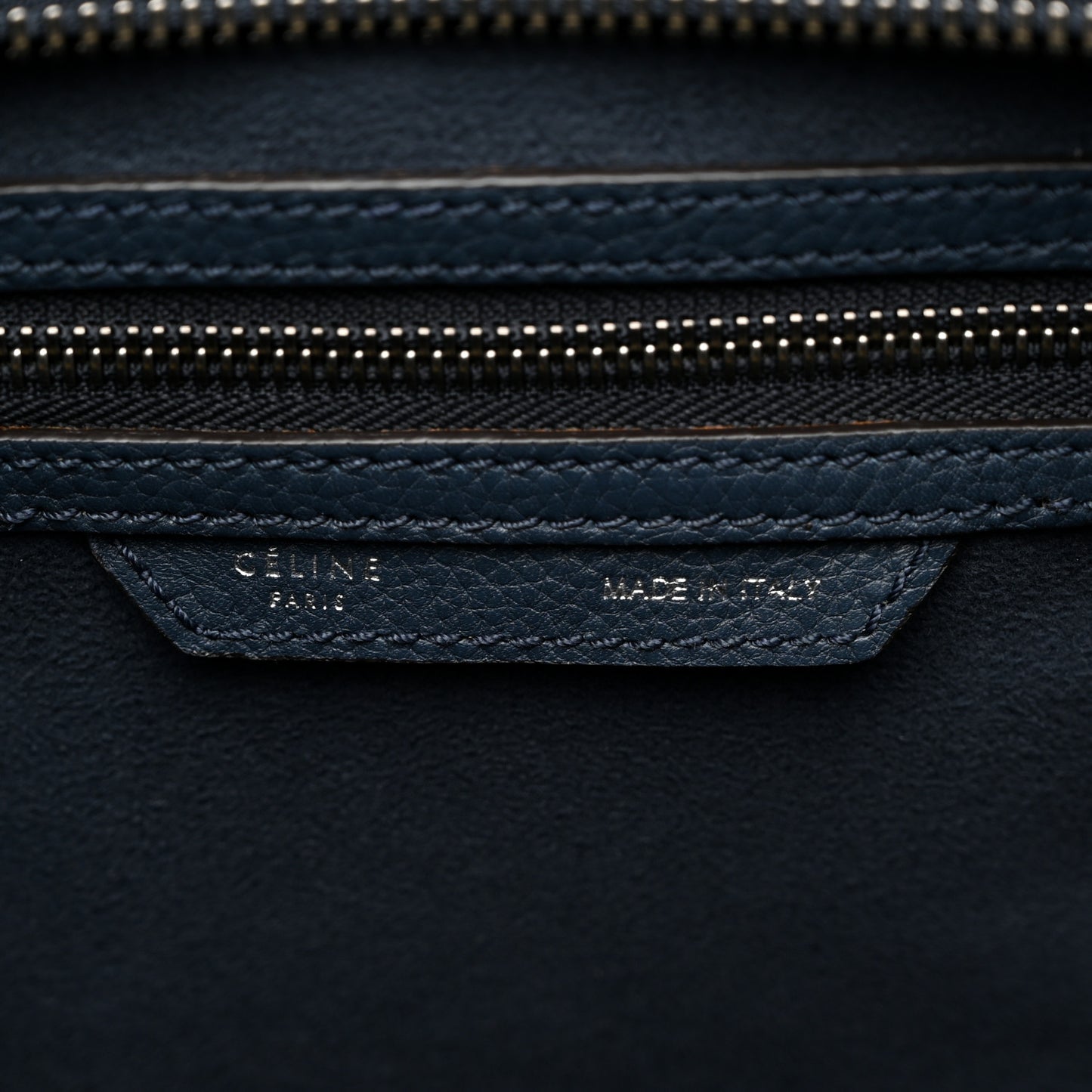 Drummed Calfskin Mini Luggage Blue