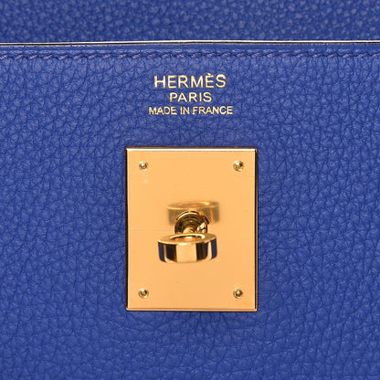 Hermes Togo Kelly Retourne 32 Bleu Electrique 7 of 35