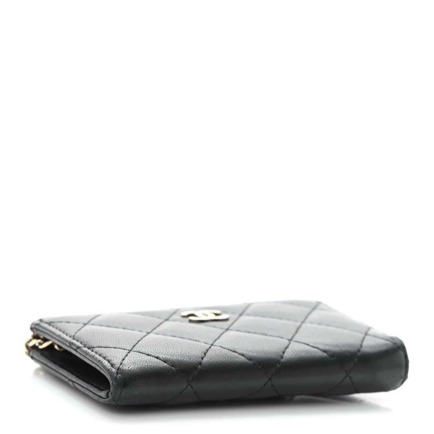 Chanel Lambskin Quilted Key Holder Case Black 5 of 11