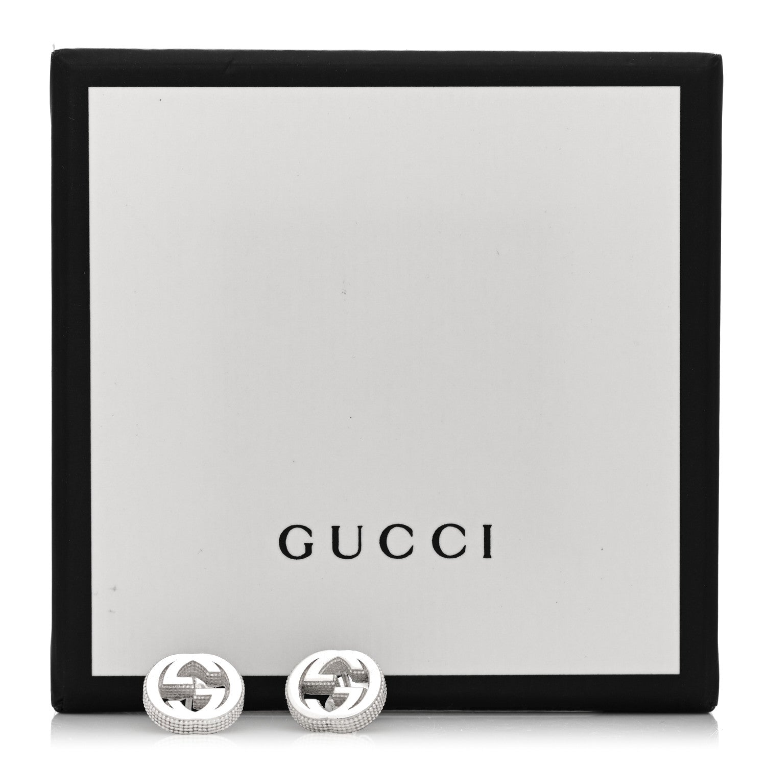 Gucci Sterling Silver Interlocking G Stud Earrings 5 of 5
