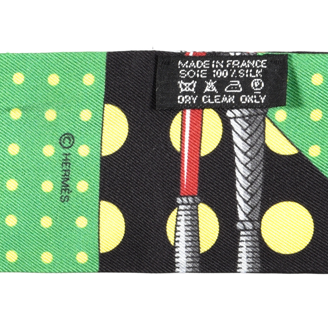 Silk Clic Clac a Pois Twilly Black Vert Jaune