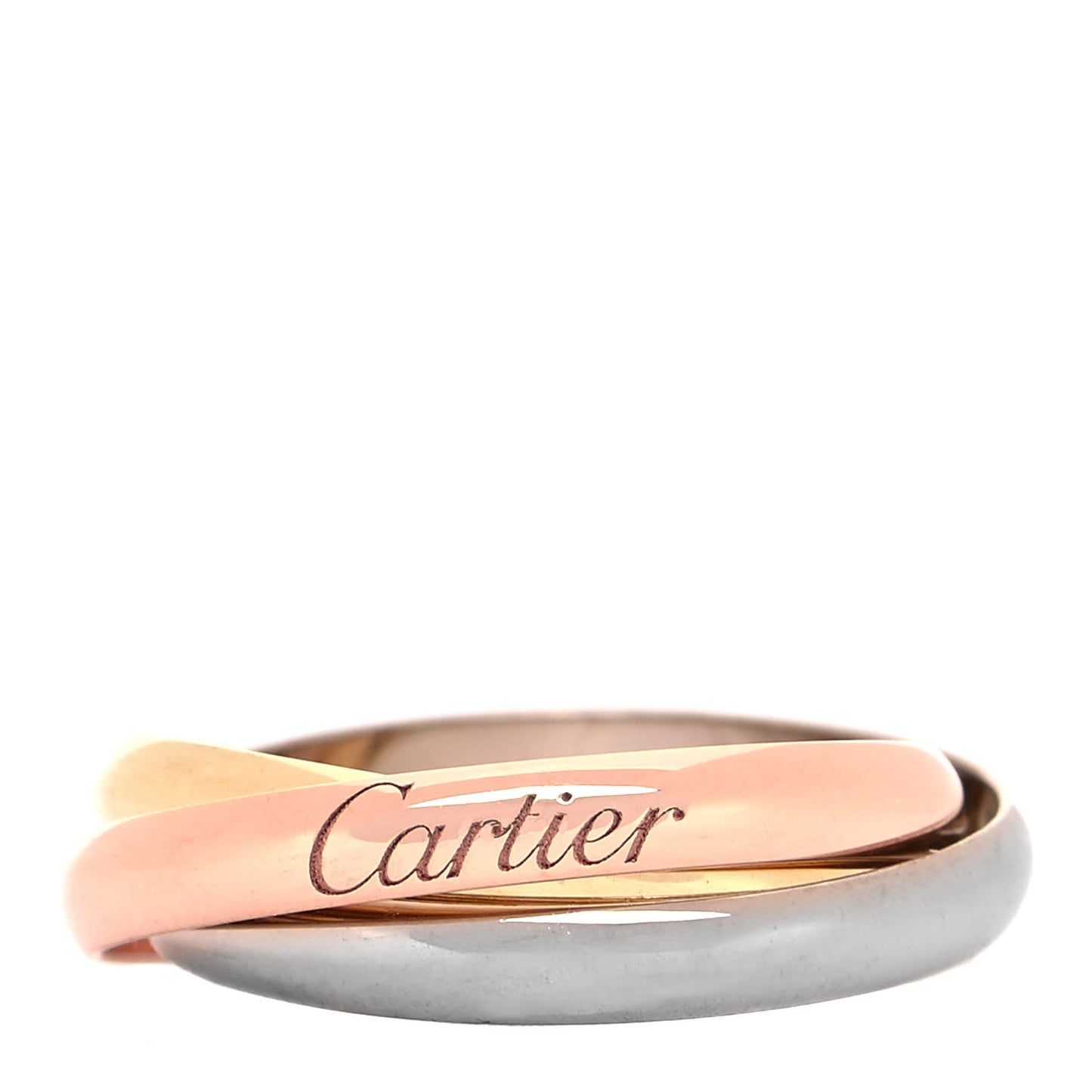 18K Pink Yellow White Gold Small Trinity Ring 54 7