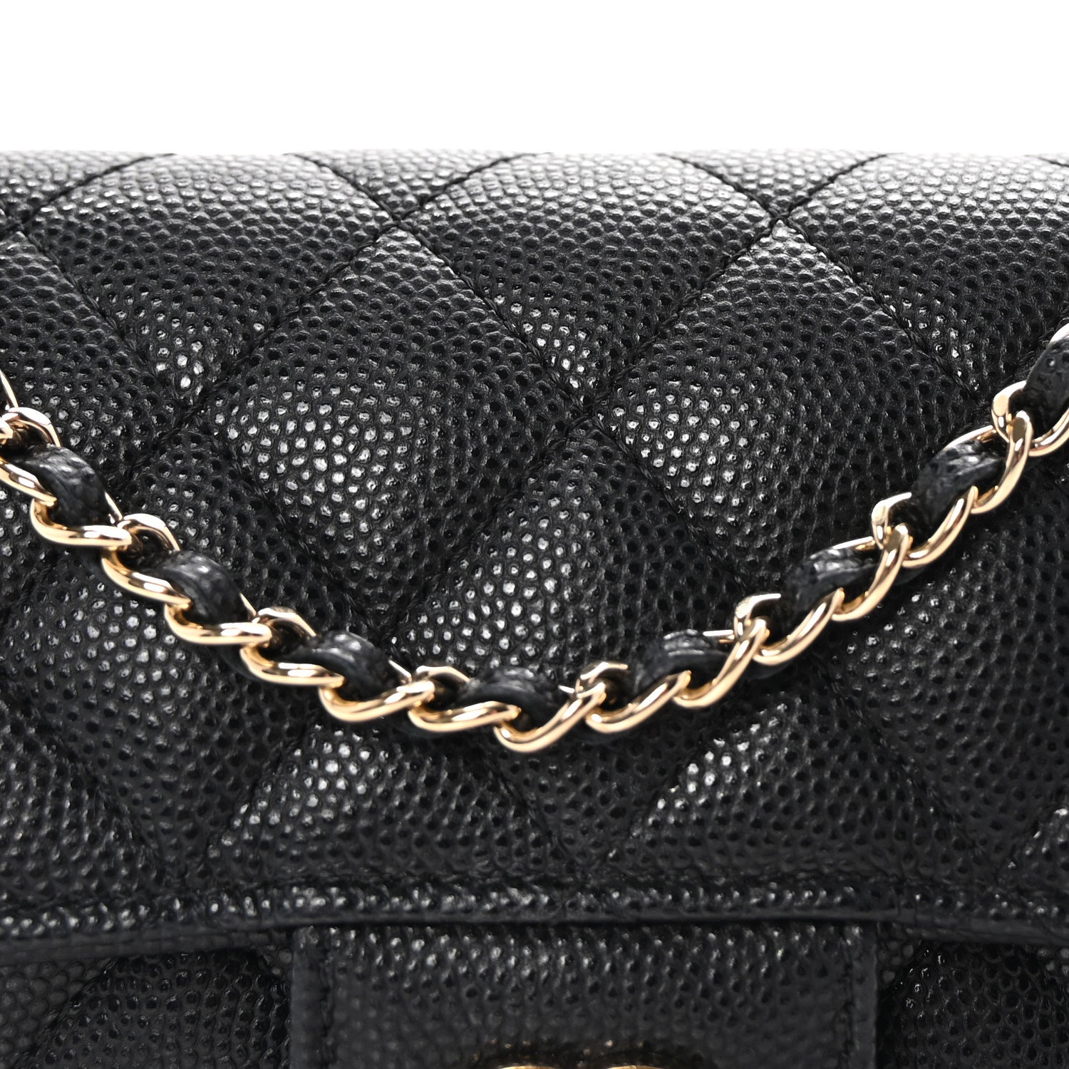 Chanel Caviar Quilted Glasses Case With Chain Black 9 of 12
