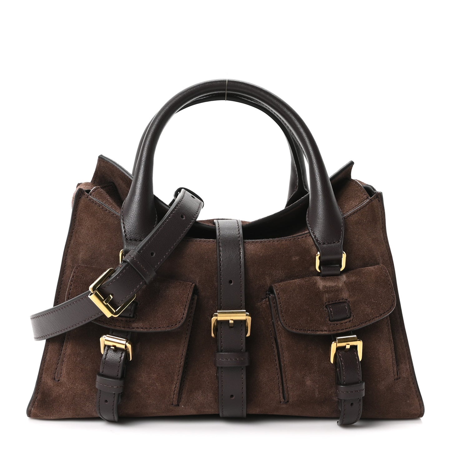 Suede Roxanne Small Satchel Chocolate