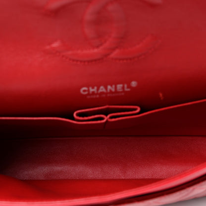 Chanel Patent Calfskin Quilted Medium Double Flap Red 5 of 10