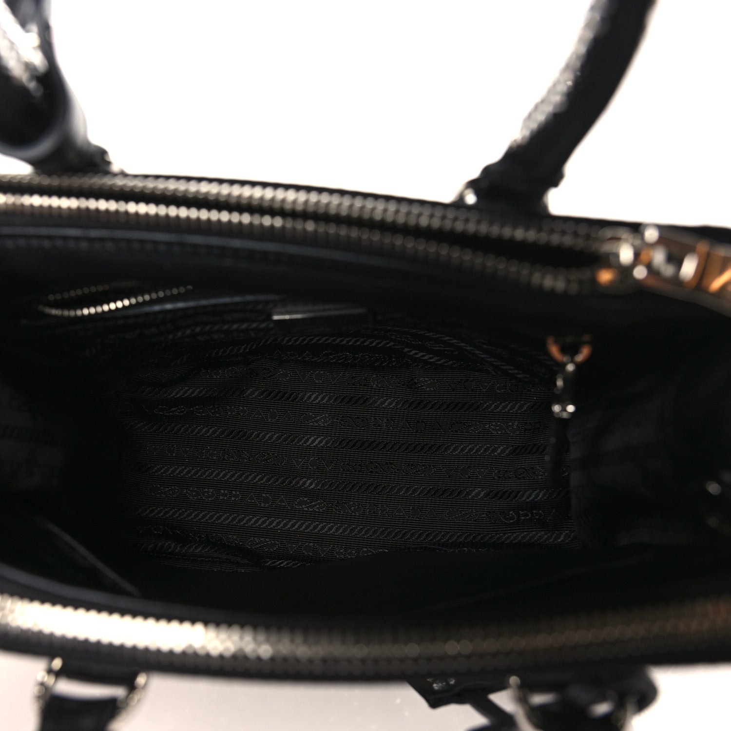 Prada Satin Crystal Mini Galleria Double Zip Tote Metal 5 of 9