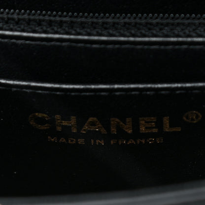 Chanel Lambskin Geometric Patchwork Mini Flap Black White 6 of 11