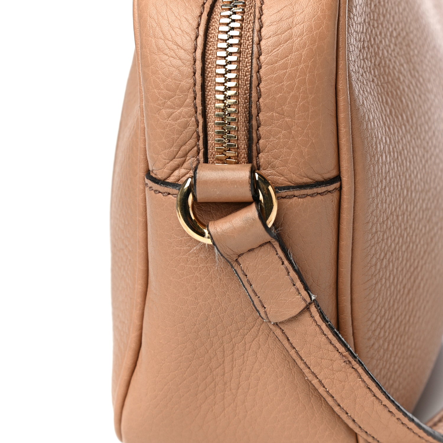 Gucci Pebbled Calfskin Small Soho Disco Bag Camelia 14 of 16