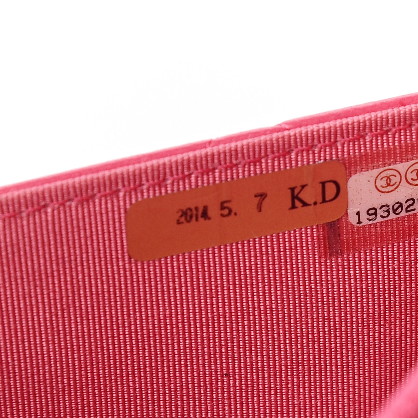 Lambskin Quilted Wallet On Chain WOC Pink