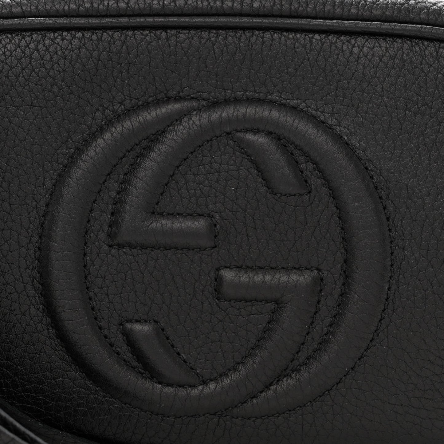 Pebbled Calfskin Mini Soho Disco Bag Black