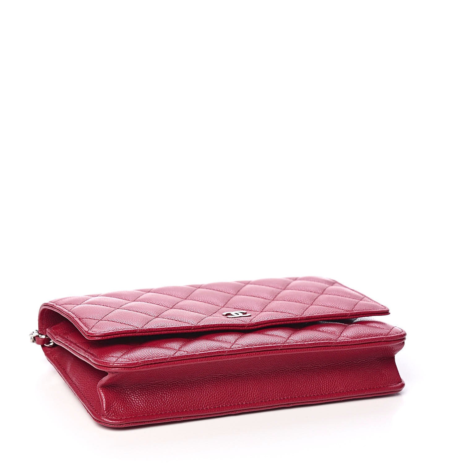 Chanel Caviar Quilted Wallet On Chain WOC Dark Pink 3 of 11