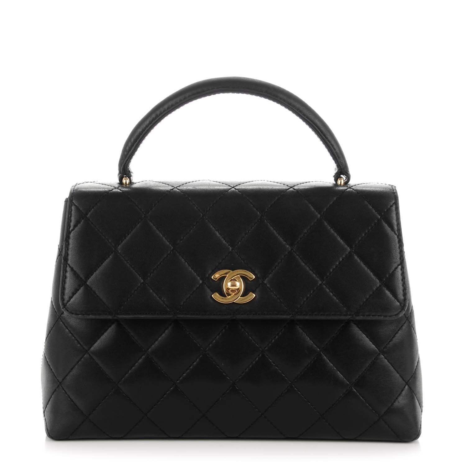 Chanel Lambskin Quilted Medium Kelly Flap Bag Black 1 of 10
