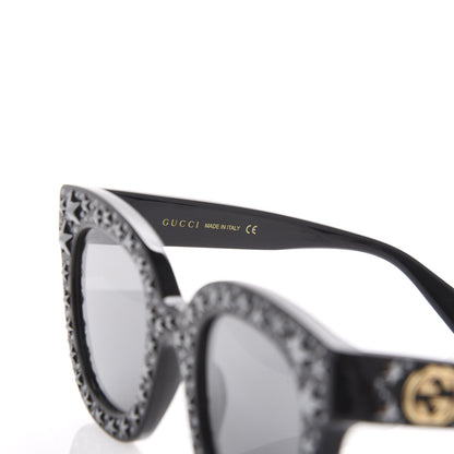 Gucci Acetate Stars Cat Eye Sunglasses GG0116S Black 6 of 8