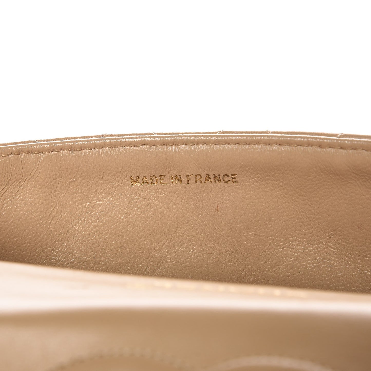 Lambskin Quilted Mini Flap Beige