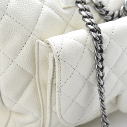 Chanel Caviar Quilted Large Casual Pocket Tote White 18 of 19