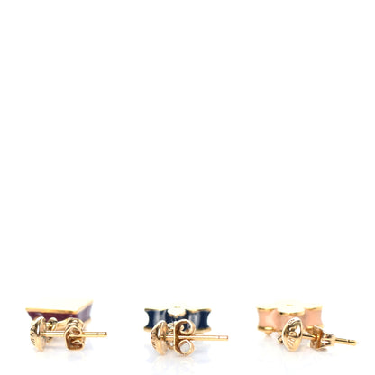 Louis Vuitton Earrings Set of 3 Gold Multicolor 3 of 4