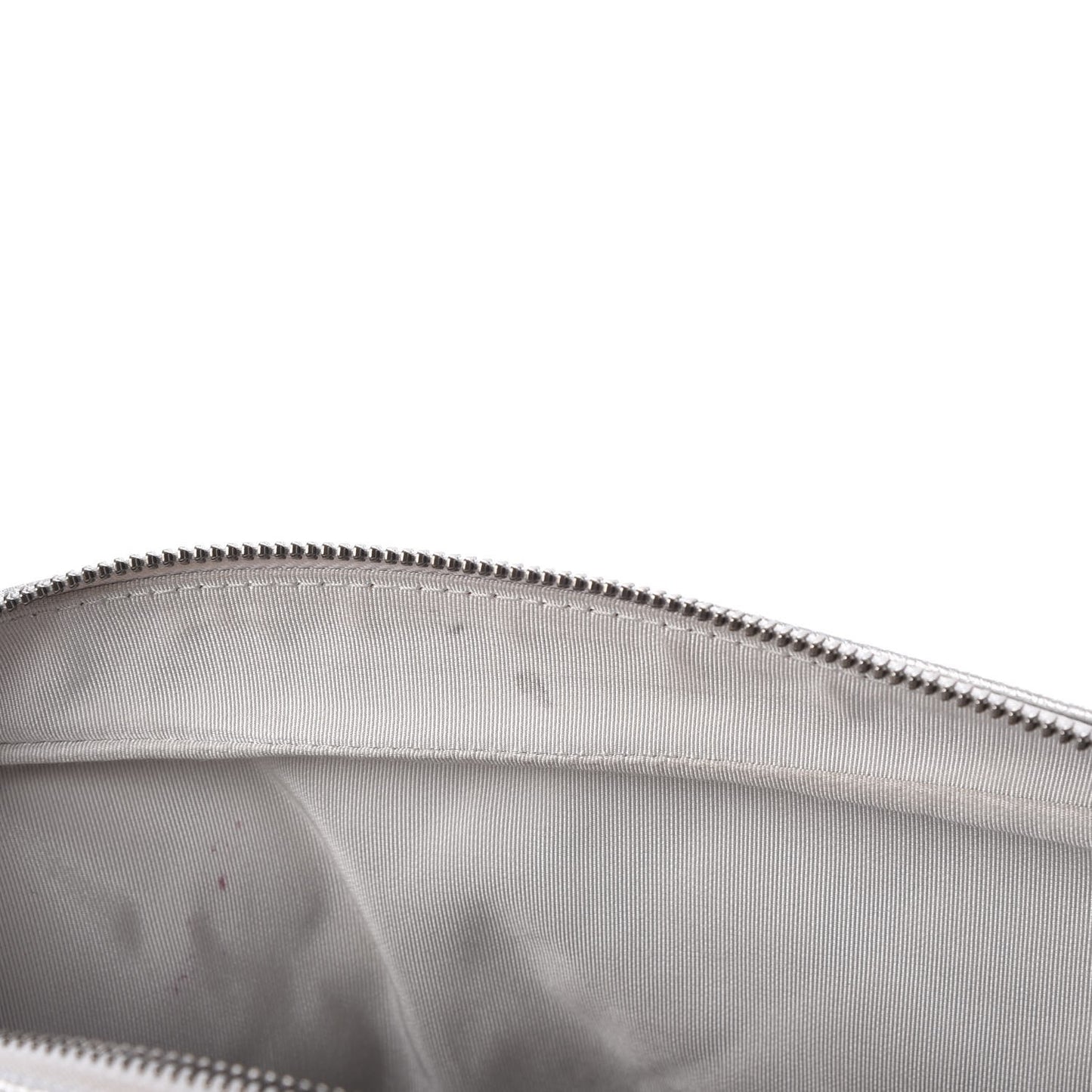 Metallic Calfskin Quilted Medium Casual Rock Flap Silver
