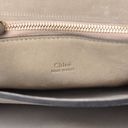 Chloe Calfskin Suede Medium Faye Shoulder Bag Motty Grey 8 of 10