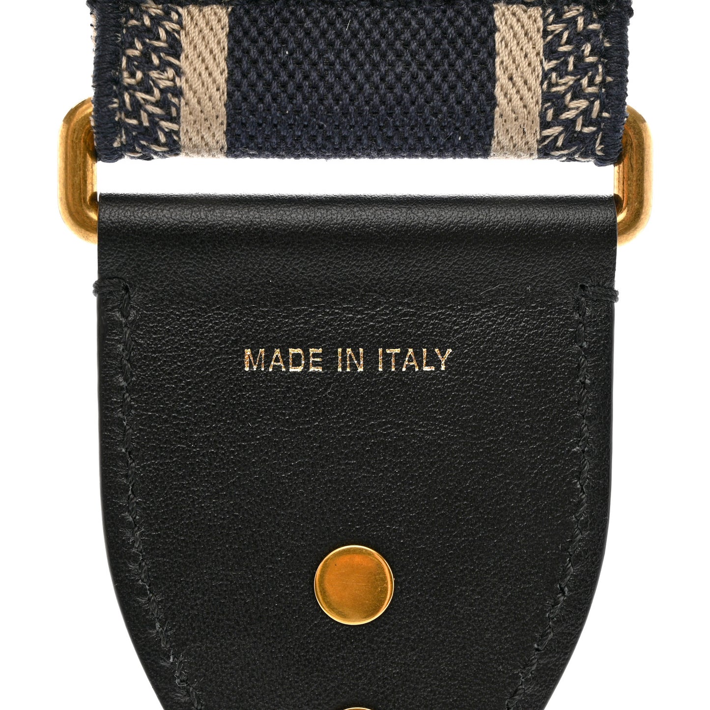 Canvas Embroidered Shoulder Strap Blue